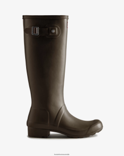 Hunter Bitter Chocolate NF426194 Women Tour Foldable Tall Rain Boots
