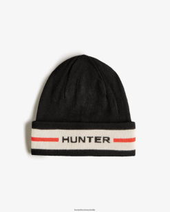 Hunter Black Multi NF426408 Men Branded Cuff Beanie