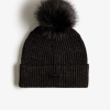 Hunter Black Multi NF426483 Men Glitter Lurex Pompom Beanie