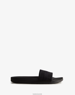 Hunter Black NF426102 Women Elastic Slides