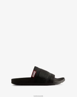 Hunter Black NF426106 Women Elastic Slides