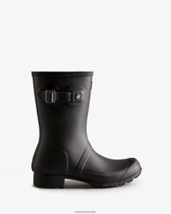 Hunter Black NF426160 Women Tour Foldable Short Rain Boots