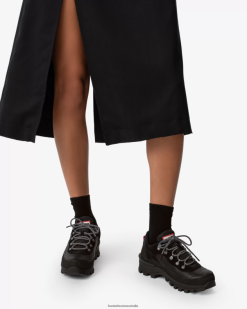 Hunter Black NF426270 Women Explorer Insulated Leather Shoes