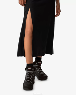 Hunter Black NF426298 Women Explorer Insulated Lace-Up Leather Commando Boots