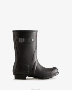 Hunter Black NF42638 Women Short Insulated Rain Boots