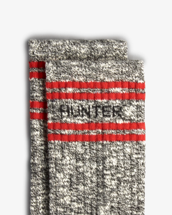 Hunter Black NF426390 Women Branded College Mouline Tall Socks