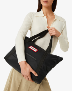 Hunter Black NF426457 Men Nylon Medium Top Clip Tote Bag
