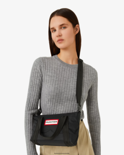 Hunter Black NF426461 Men Nylon Mini Top Clip Tote Bag