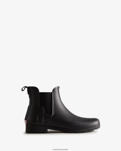 Hunter Black NF42647 Women Refined Slim Fit Chelsea Boots