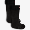 Hunter Black NF426480 Men Recycled Nylon Blend Cuff Tall Boot Socks