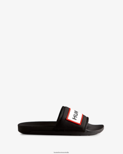 Hunter Black NF426569 Men Neoprene Logo Slides