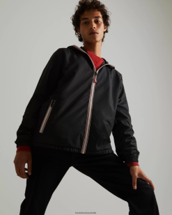 Hunter Black NF426612 Men Recycled Lightweight Packable Jacket