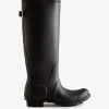 Hunter Black NF42663 Women Tall Back Adjustable Rain Boots
