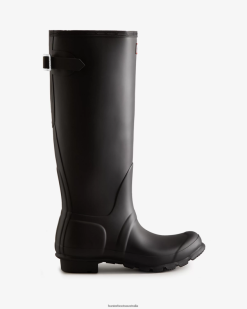 Hunter Black NF42663 Women Tall Back Adjustable Rain Boots