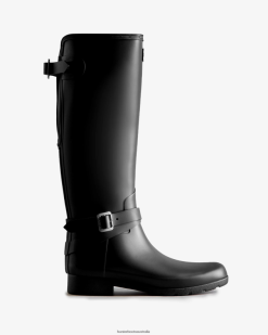 Hunter Black NF42694 Women Refined Slim Fit Adjustable Tall Rain Boots
