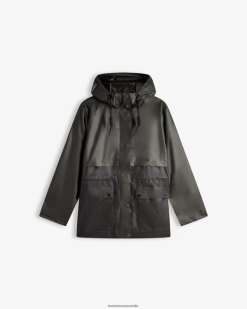 Hunter Dark Olive/Black NF426352 Women Play Transparent Vinyl Waterproof Jacket