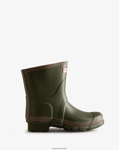 Hunter Dark Olive/Clay NF42681 Women Gardener Short Rain Boot