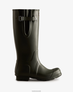 Hunter Dark Olive NF426562 Men Tall Side Adjustable Rain Boots