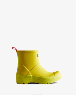 Hunter Illuminating Yellow/Zesty Yellow NF426511 Men Play Short Rain Boots