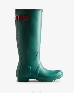 Hunter Loch Awe Blue/Glenmore Rose NF426225 Women Tall Back Adjustable Rain Boots