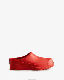 Hunter Logo Red NF426290 Women Play Clogs