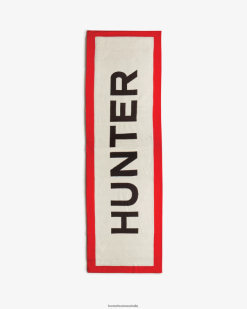 Hunter Logo Red NF426440 Men Branded Scarf