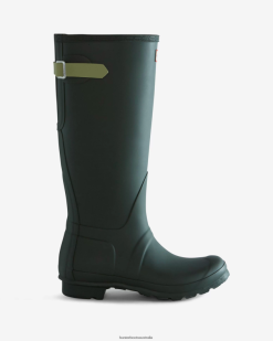 Hunter Maa Green/Wild Green NF426192 Women Tall Back Adjustable Rain Boots