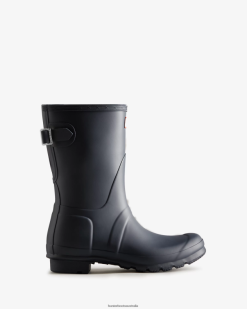 Hunter Navy NF42624 Women Short Back Adjustable Rain Boots