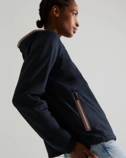 Hunter Navy NF426357 Women Recycled Lightweight Packable Jacket