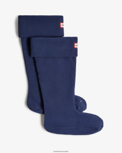 Hunter Navy NF426477 Men Recycled Fleece Cuff Tall Boot Socks