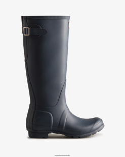 Hunter Navy NF42664 Women Tall Back Adjustable Rain Boots