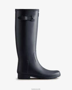 Hunter Navy NF42693 Women Refined Slim Fit Tall Rain Boots