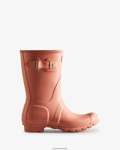 Hunter Rough Pink NF426172 Women Original Short Rain Boots