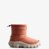 Hunter Rough Pink/White Willow NF426204 Women Intrepid Insulated Short Snow Boots