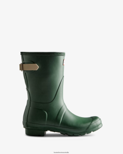 Hunter Thicket Green/Skimming Stone NF42625 Women Short Back Adjustable Rain Boots
