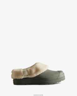 Hunter Urban Grey NF426329 Women Play Vegan Shearling Insulated Clogs