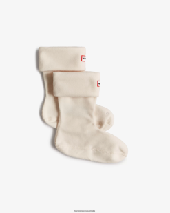 Hunter White NF426399 Men Recycled Fleece Cuff Short Boot Socks