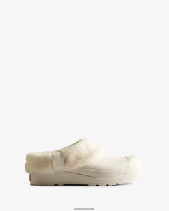 Hunter White Willow NF426261 Women Play Vegan Shearling Insulated Clogs