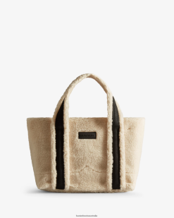 Hunter White Willow NF426499 Men Wanderer Vegan Shearling Mini Tote Bag