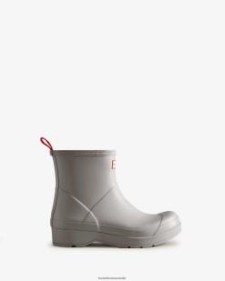 Hunter Zinc Grey NF426554 Men Play Short Rain Boots